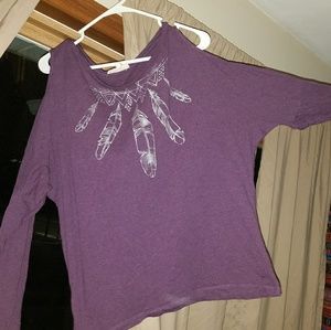 Synergy Organic Clothing Feather Cold Shoulder Top